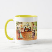 Mug Vintage Halloween Salutations Dancing (Gauche)