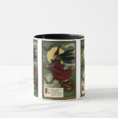 Mug Vintage Halloween sorcière Broomstick avec chat (Centre)