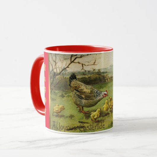 Mug Vintage Hen Pâques (Devant gauche)