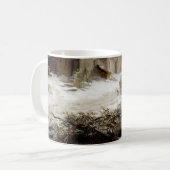 Mug Vintage hiver Windmill paysage enneigé (Devant gauche)
