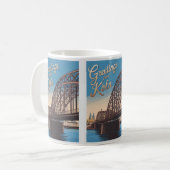 Mug Vintage Hohenzollern Bridge Cologne cadeau alleman (Devant gauche)