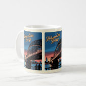 Mug Vintage Hohenzollern Bridge Cologne cadeau alleman (Devant gauche)