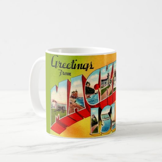 Mug Vintage Île Mackinac (Devant gauche)