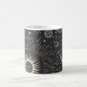 Mug Vintage illustration set of moon phases. Different (Centre)