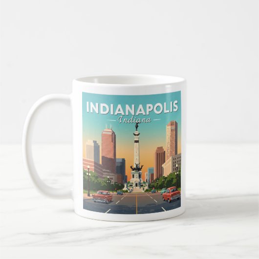Mug Vintage Indianapolis Indiana (Gauche)