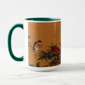 Mug Vintage Japanese Art: Bamboo, Birds, and Camellias (Gauche)