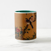 Mug Vintage Japanese Art: Bamboo, Birds, and Camellias (Centre)
