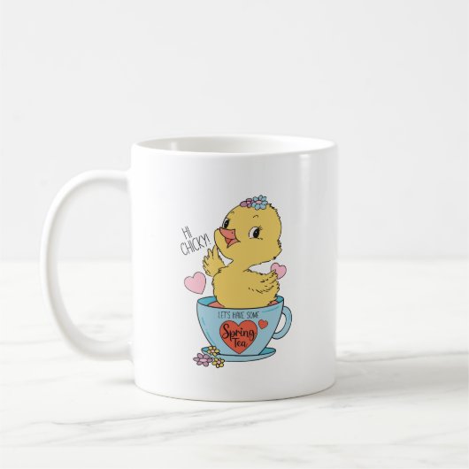 Mug Vintage jaune Pâques (Gauche)