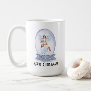 Mug Vintage Joyeux Noël Angle Sparkling Snowglobe