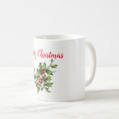 MUG Vintage Joyeux Noël Holly Berries (Devant droit)