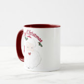 Mug Vintage Joyeux Noël Père Noël - script (Devant gauche)