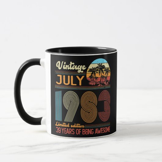 Mug Vintage juillet 1983 Edition limitée Anniversaire (Gauche)