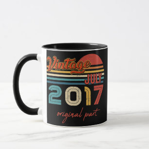 Mug Vintage juillet 2017 Pièce Originale 5 Ans