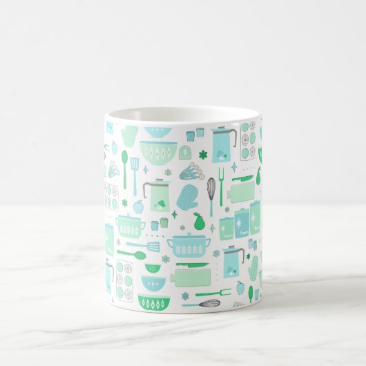 Mug Vintage Kitchen Mint and Teal (Centre)
