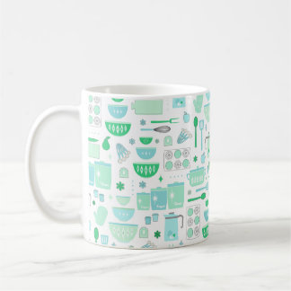 Mug Vintage Kitchen Mint and Teal