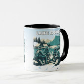 Mug Vintage Lake Bound Camping Campfire Graphic (Devant droit)