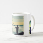 Mug Vintage Lakeside Fishing Silhouette (Devant droit)