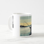 Mug Vintage Lakeside Fishing Silhouette (Devant gauche)