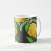 Mug Vintage Lemon Tropical Motif (Devant droit)