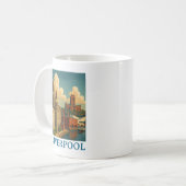 Mug Vintage Liverpool England Travel City View (Devant gauche)