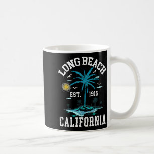 Mug Vintage Long Beach Californie Rétro CA Coucher de