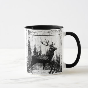 Mug Vintage look Stade en noir et blanc, Animal de cer