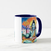 Mug Vintage Lord Shiva - Samadhi Trishula Design (Devant droit)