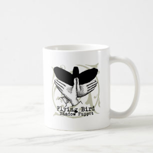 Mug Vintage main de marionnette à l'ombre des oiseaux