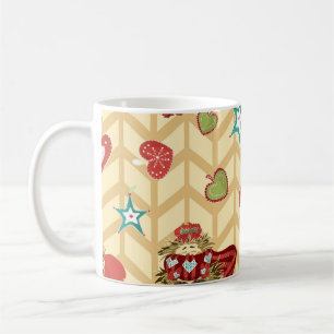 Mug Vintage main dessinée noël sans couture motif