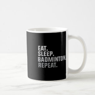 Mug Vintage Manger Sleep Badminton - Badminton Fan Don
