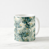 Mug Vintage Mer Green Foliage Feuilles Élégant Motif (Devant droit)