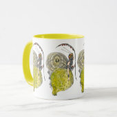 Mug Vintage Mignonne Imaginaire Papillon Fée avec aile (Devant gauche)