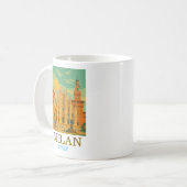 Mug Vintage Milan Italie Travel Retro Imprimer (Devant gauche)