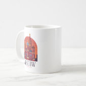 Mug Vintage Moscou Russie Kremlin Skyline (Devant gauche)