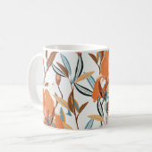 Mug Vintage motif floral d'Iris orange (Devant gauche)