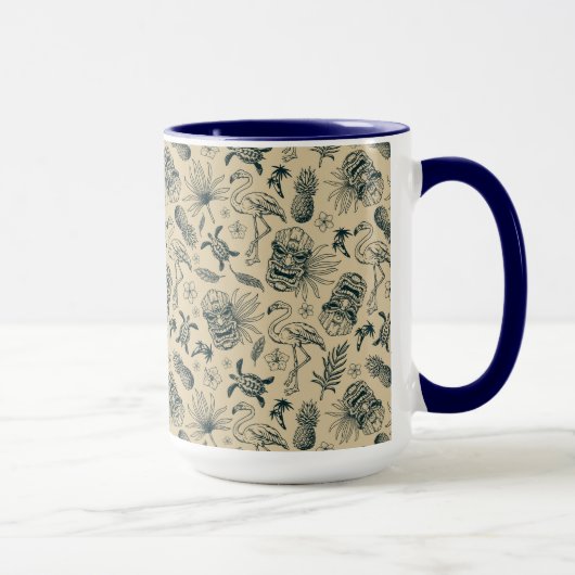 Mug Vintage Motif tropical (Droite)