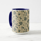 Mug Vintage Motif tropical (Devant gauche)