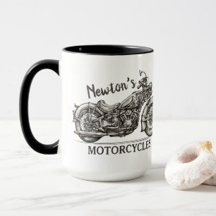 Mug Vintage Motocyclette NOM PERSONNALISÉ Garage pour 