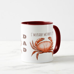 Mug Vintage Nautique Crabe Rouge papa est Crabby sans