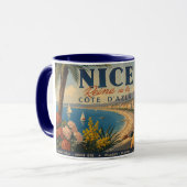 Mug Vintage Nice Reine Côte d'Azur (Devant gauche)