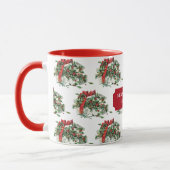 Mug Vintage Noël Cadeau Vacances Nom personnalisé (Gauche)