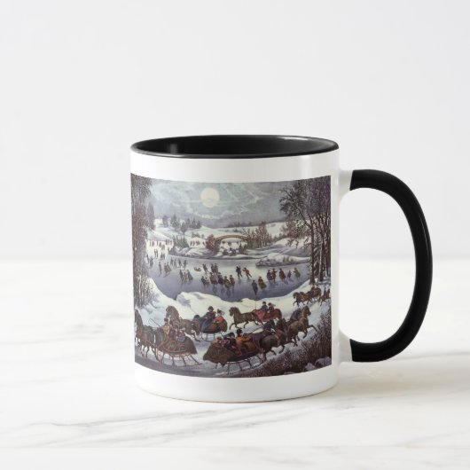 Mug Vintage Noël, Central Park en hiver (Droite)