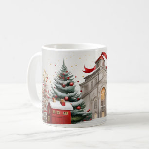 Mug Vintage Noël Festif Maisons de vacances