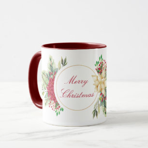 Mug Vintage Noël floral
