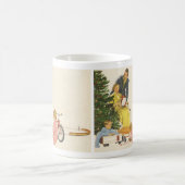Mug Vintage Noël matin, présentation d'ouverture famil (Centre)