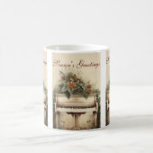 Mug Vintage Noël Musique Grand Piano Verdure (Centre)