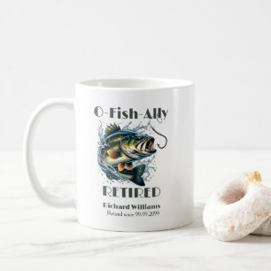 Mug Vintage OFishAlly Retraité Gros Poisson Prenez L'A