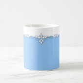 Mug Vintage ornement bordure bleu clair (Centre)