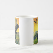 Mug Vintage Ours Panda Mange Bambou, Animal Sauvage (Centre)