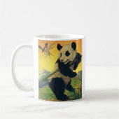 Mug Vintage Ours Panda Mange Bambou, Animal Sauvage (Gauche)